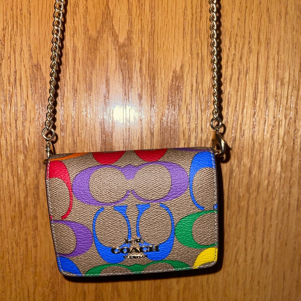Coach Pride Mini Wallet With Chain